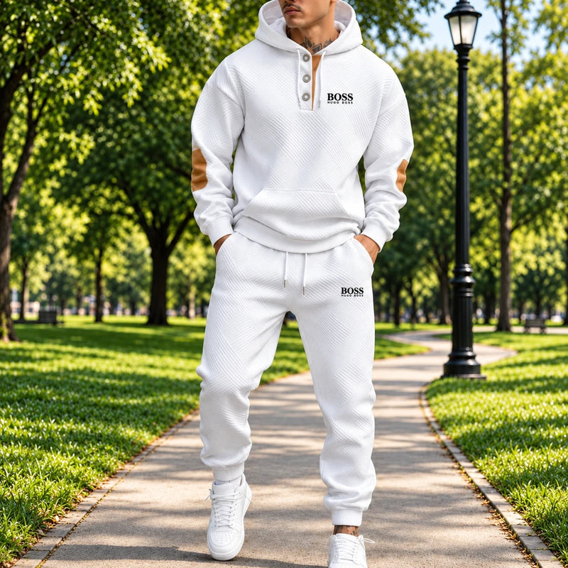 Textured Hooded Tracksuit