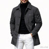 Button-Front Collared Coat
