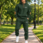 Textured Hooded Tracksuit
