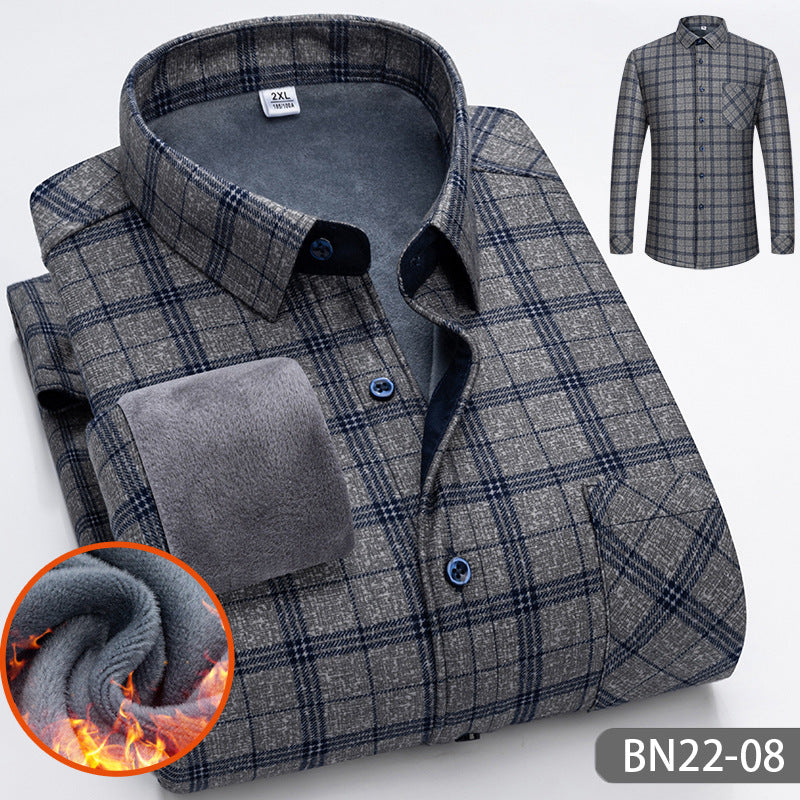 ⏳Limited-time 50% off⏰Autumn/Winter Men's Casual Thickened Warm Shirts👔