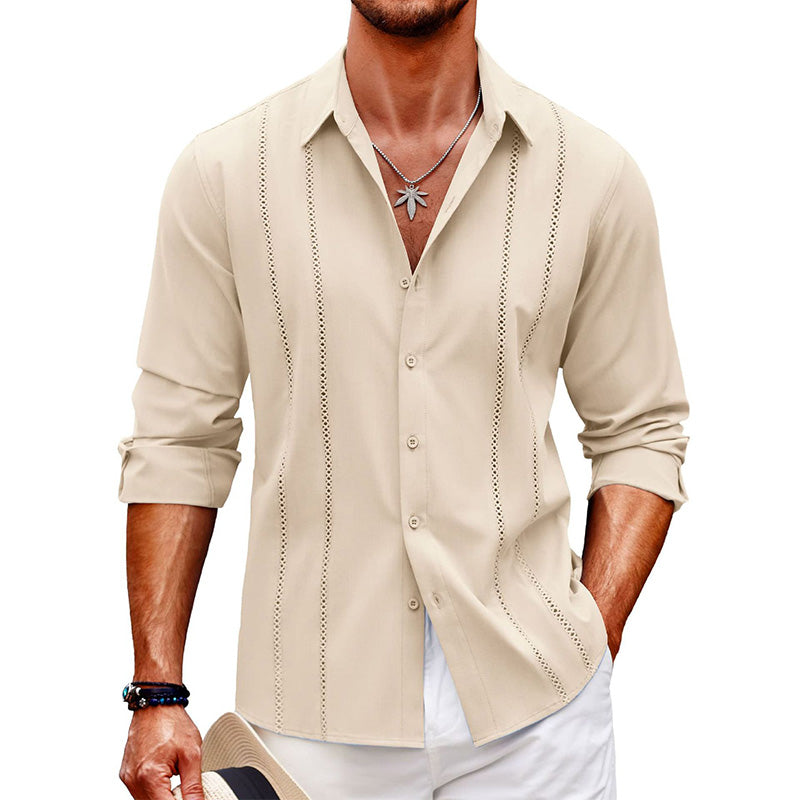 Men's single colour long sleeve top