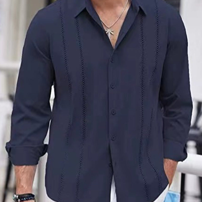 Men's single colour long sleeve top