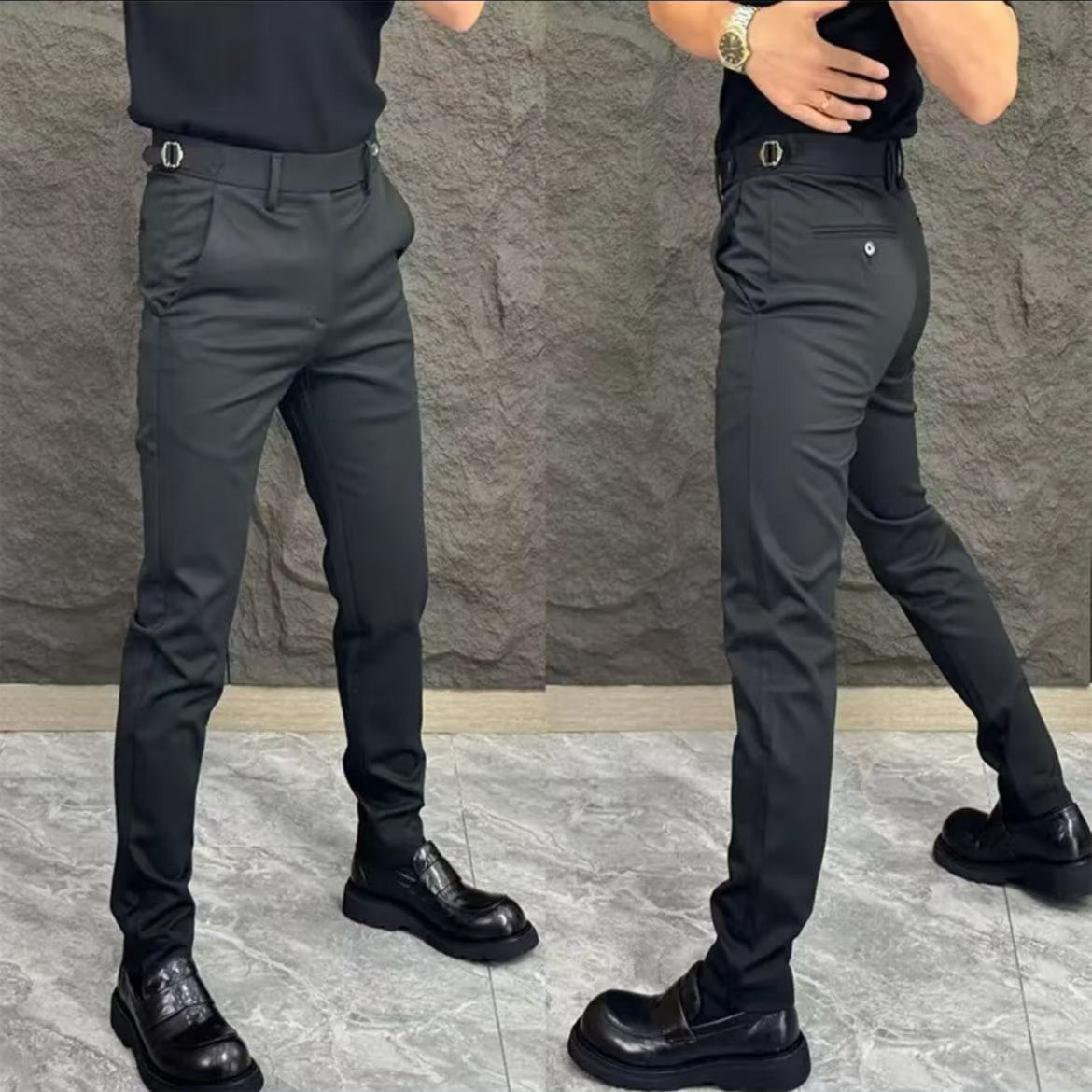 🔥50% OFF🔥 Men's Stretch Suit Trousers, Wrinkle-Resistant, All-Day Comfort