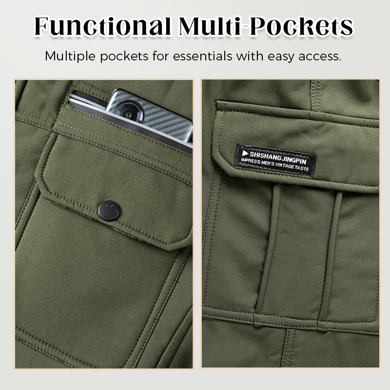 Men's Insulated Windproof Jacket & Pants Set
