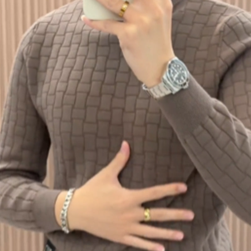 Men's Knitted Warm Base Layer Top