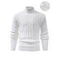 Men's Casual Cable Knit Turtleneck Pullover Sweater