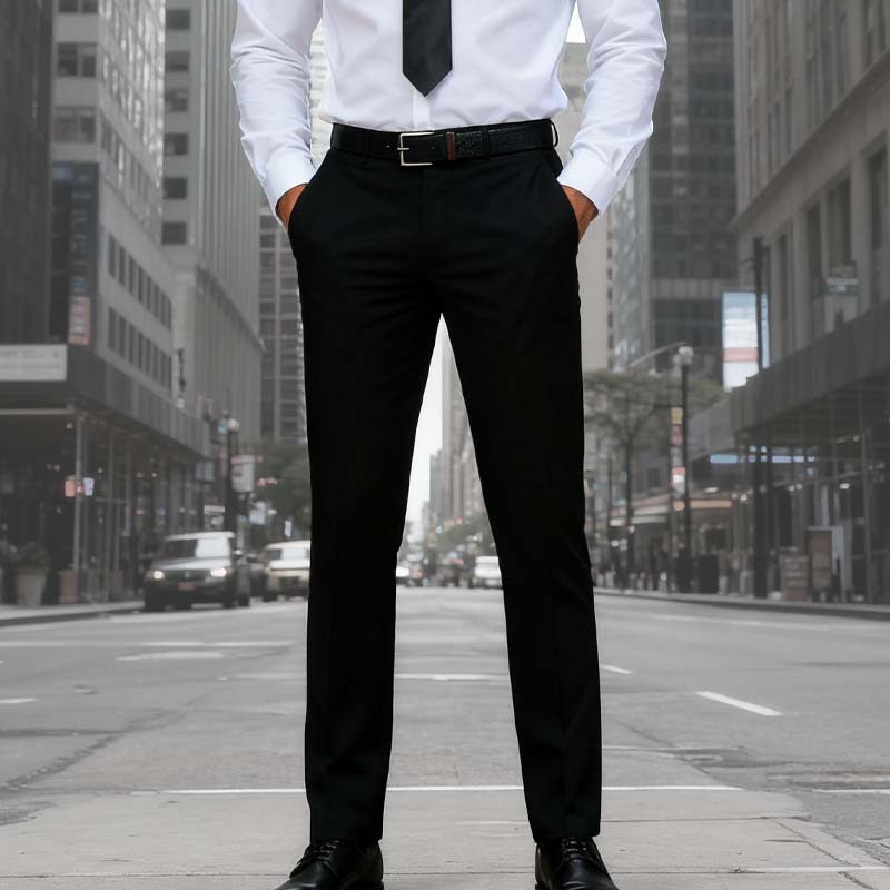 Men's Classic Fit Lightweight Casual Stretch Suit Pants
