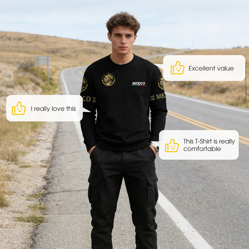 Men's Crew Neck Long Sleeve T-Shirt